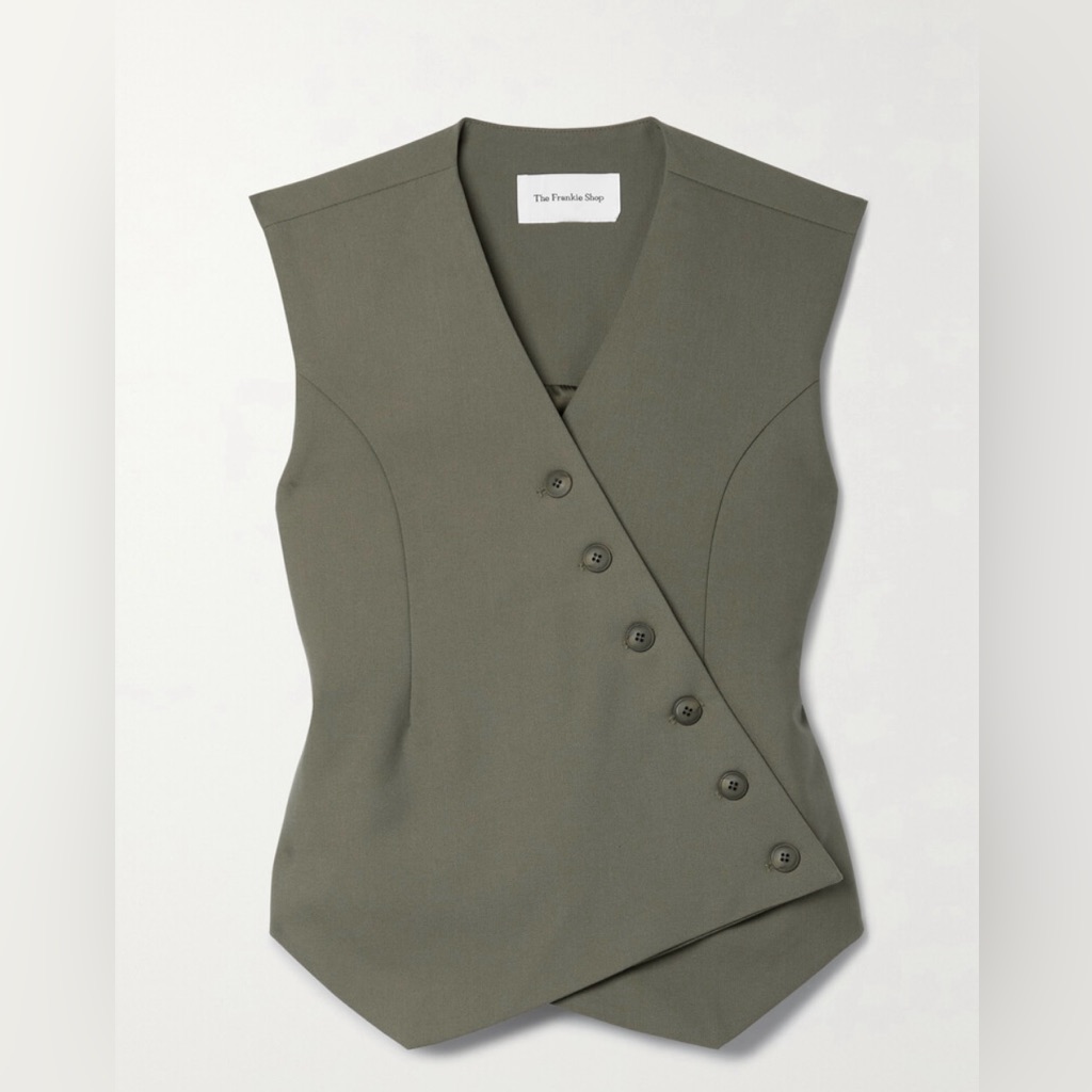 Nwot The Frankie Shop Maesa Asymmetric Woven Vest Asymmetrical Asymmetric